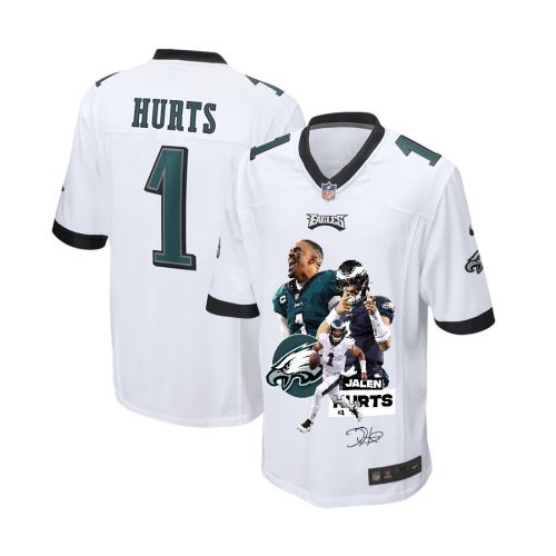 Jalen Hurts 1 Philadelphia Eagles Rising Star Game YOUTH Jersey - White