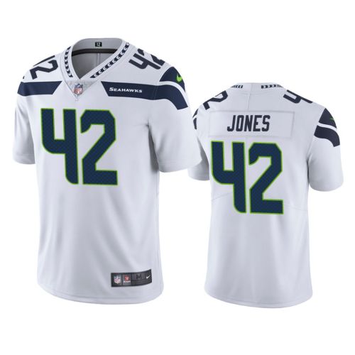 Men's JerseyJosh Jones 42 Seattle Seahawks White Vapor Limited Jersey