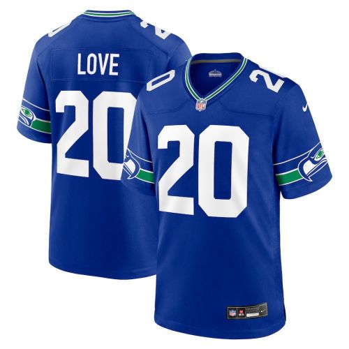 Julian Love 20 Seattle Seahawks Men Throwback Game Jersey - Royal