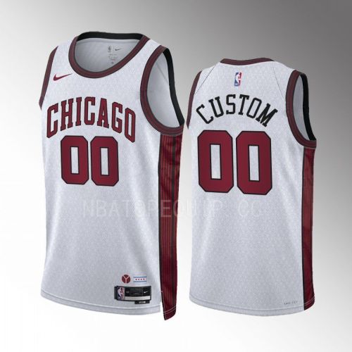 Chicago Bulls Custom 00 2022-23 City Edition White Jersey Swingman