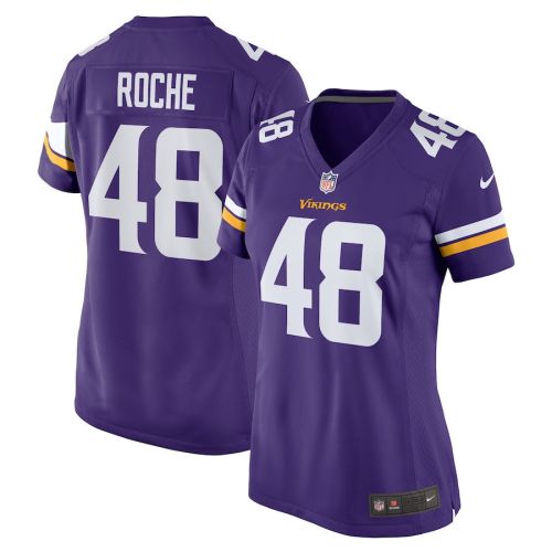 Quincy Roche 48 Minnesota Vikings Team Game Women Jersey - Purple