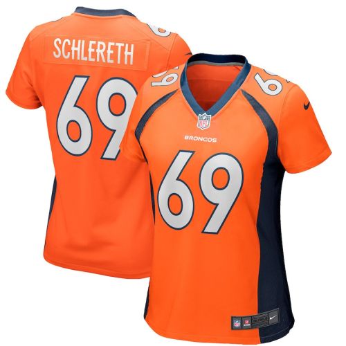 Mark Schlereth 69 Denver Broncos Women Game Retired Jersey - Orange