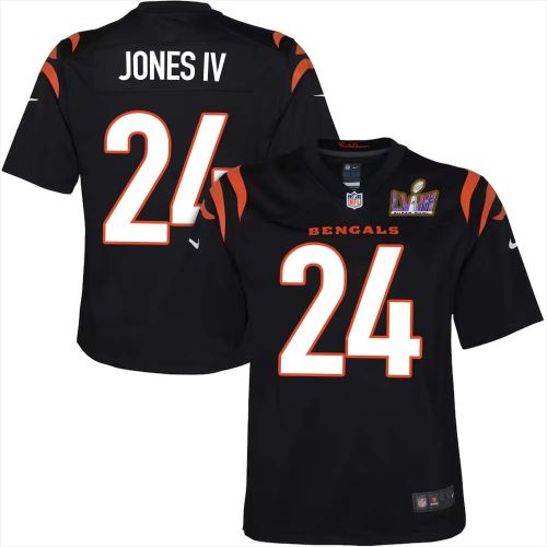 Sidney Jones IV 24 Cincinnati Bengals Super Bowl LVIII YOUTH Home Limited Jersey - Black