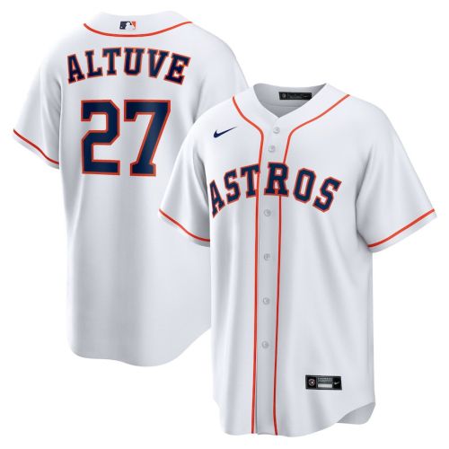 Jose Altuve 27 Houston Astros Home Men Jersey - White