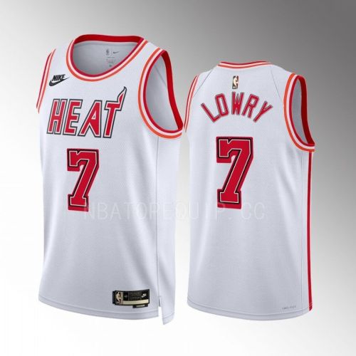 Miami Heat Kyle Lowry 7 2022-23 Classic Edition White Men Jersey Swingman