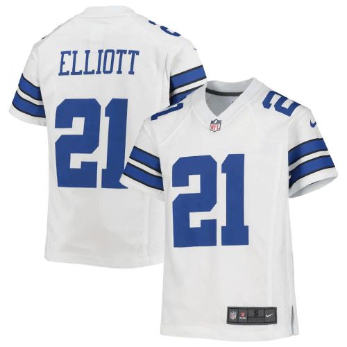 Ezekiel Elliott Dallas Cowboys Youth Player Game Jersey - White