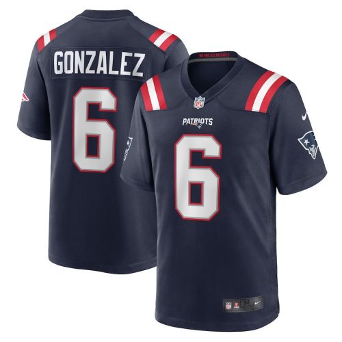 Christian Gonzalez 6 New England Patriots YOUTH Game Jersey - Navy