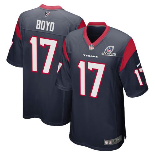 Kris Boyd 17 Houston Texans 2023 Playoffs Patch Game Men Jersey - Navy