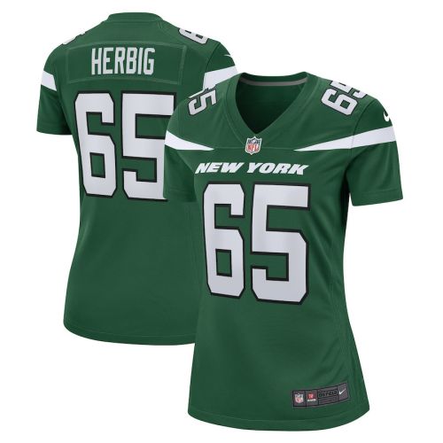 Nate Herbig New York Jets Women's Game Player Jersey - Gotham Green