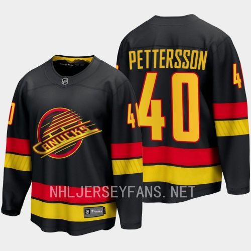 Vancouver Canucks Elias Pettersson 40 2023-24 Alternate Jersey Breakaway Black