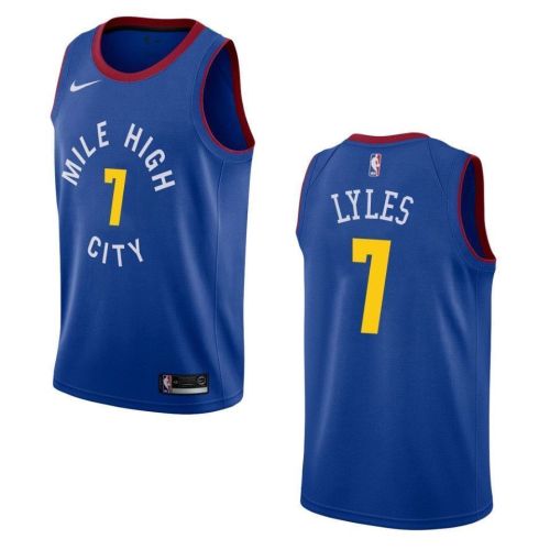 Men's Denver Nuggets 7 Trey Lyles Statement Swingman Jersey - Blue