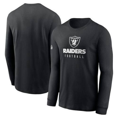 Las Vegas Raiders Sideline Performance Long Sleeve T-Shirt - Black