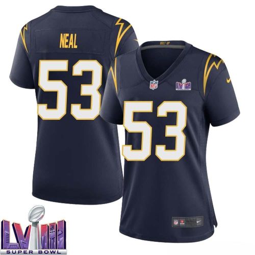 Lorenzo Neal 53 Los Angeles Chargers Super Bowl LVIII Women Alternate Game Jersey - Navy