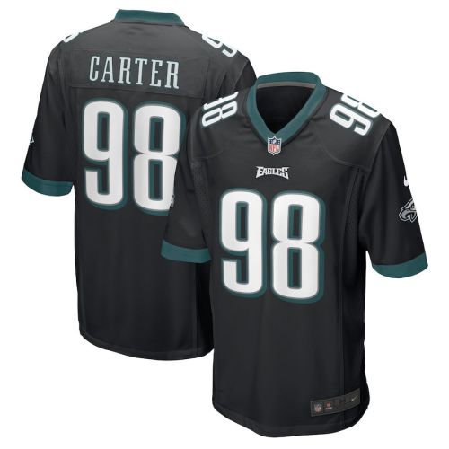 Jalen Carter 98 Philadelphia Eagles Men Alternate Team Game Jersey - Black