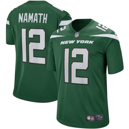 Joe Namath 12 New York Jets Men Game Retired Jersey - Gotham Green