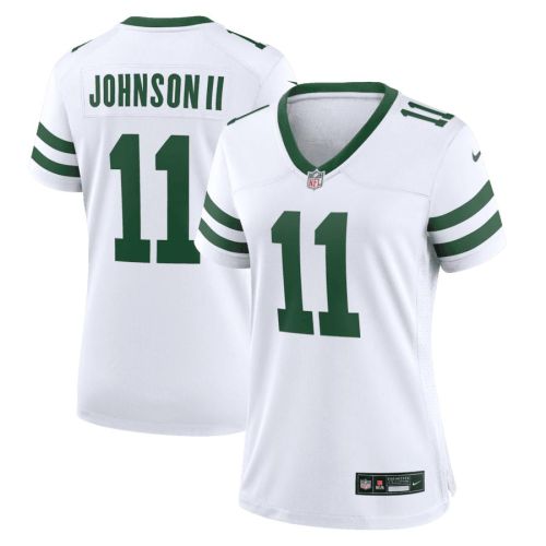 Jermaine Johnson II 11 New York Jets Women's Alternate Game Jersey - Spotlight White