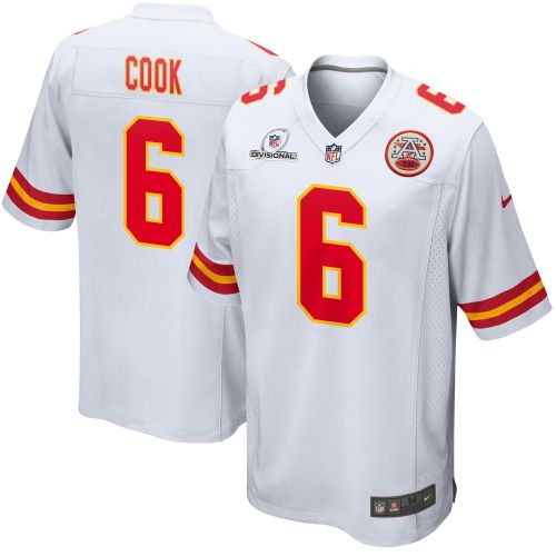 Bryan Cook 6 Kansas City Chiefs 2024 Divisional Patch Game Men Jersey - White