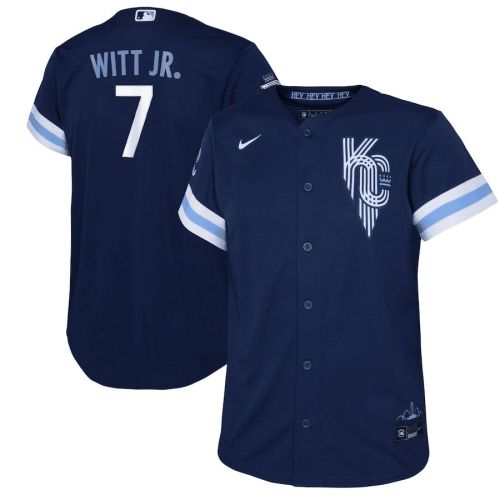 Bobby Witt Jr. 7 Kansas City Royals Youth 2022-23 City Connect Jersey - Navy