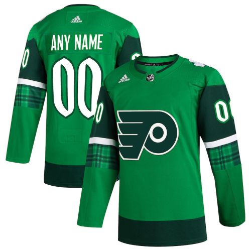 Philadelphia Flyers St. Patrick's Day Custom Men Jersey - Kelly Green