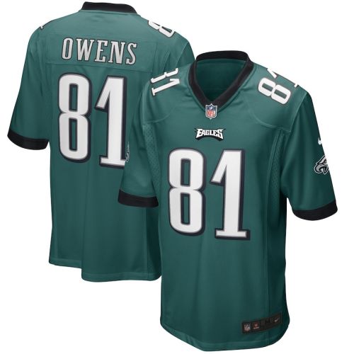 Terrell Owens 81 Philadelphia Eagles Men Game Retired Jersey - Midnight Green