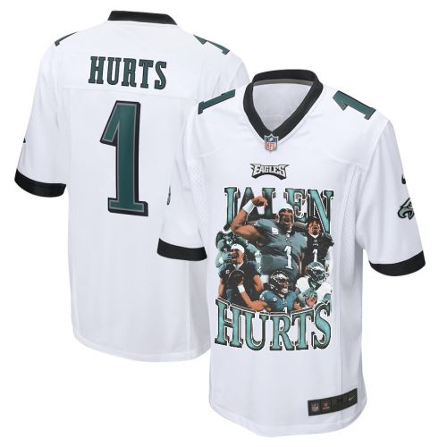 Jalen Hurts 1 Philadelphia Eagles Leadership Game Jersey - Men, White