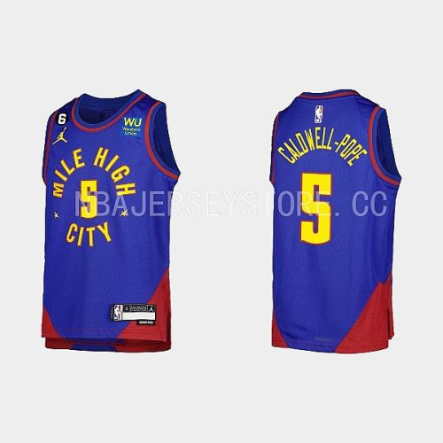 Youth Denver Nuggets Kentavious Caldwell-Pope 5 Statement Edition 2022-23 Royal Men Jersey