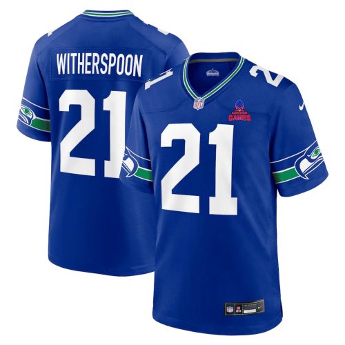 Devon Witherspoon 21 Seattle Seahawks 2024 Pro Bowl Patch Throwback Game Men Jersey - Royal