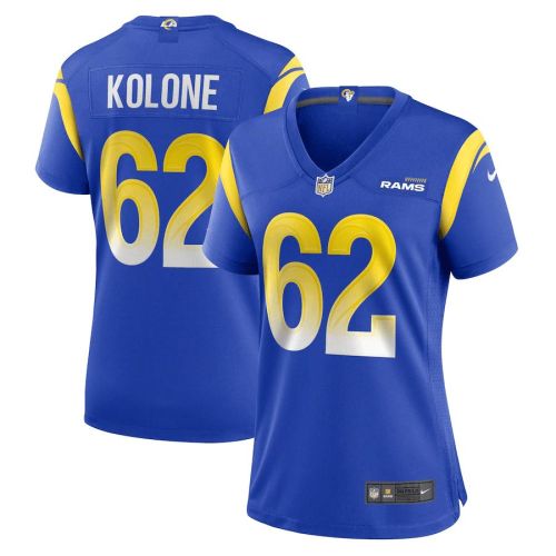 Jeremiah Kolone Los Angeles Rams Women's Team Game Player Jersey - Royal