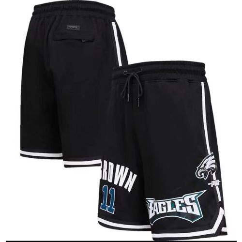 A.J. Brown 11 Philadelphia Eagles Team Player Shorts - Black