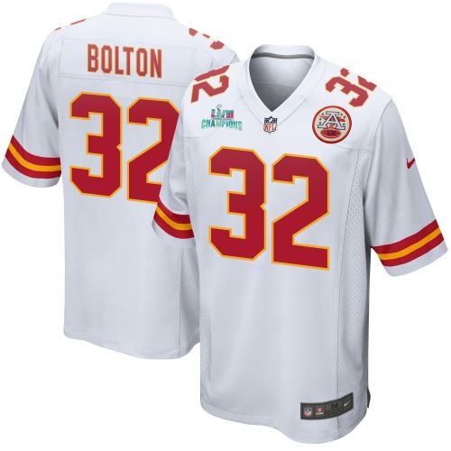 Nick Bolton 32 Kansas City Chiefs Super Bowl LVII Champions Men Game Jersey - White