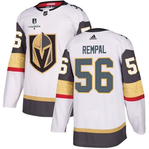 Sheldon Rempal 56 Vegas Golden Knights Stanley Cup 2023 Champions Patch Away Breakaway Men Jersey - White