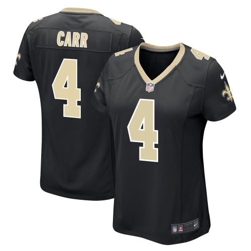 Derek Carr 4 New Orleans Saints Game Women Jersey - Black