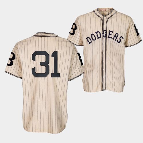 Brooklyn Dodgers Tyler Anderson 1933 Heritage 31 Gold Pinstripe Jersey