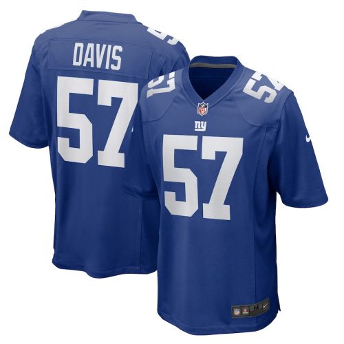 Jarrad Davis 57 New York Giants Men Team Game Jersey - Royal