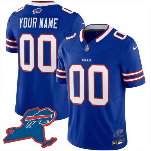 Buffalo Bills New York Patch Game Men Custom Jersey - Royal