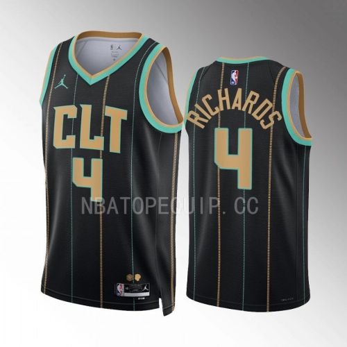 Charlotte Hornets Nick Richards 4 2022-23 City Edition Black Jersey Swingman