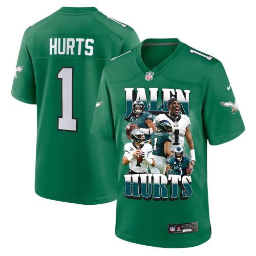 Jalen Hurts 1 Philadelphia Eagles Legacy Men Game Jersey - Kelly Green