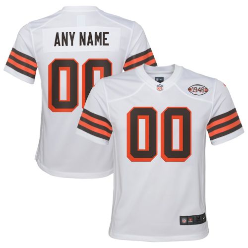 Cleveland Browns Custom YOUTH Alternate Game Jersey - White