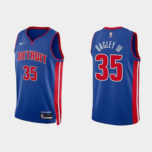 Detroit Pistons 35 Marvin Bagley III 2022-23 Icon Edition Royal Men Jersey