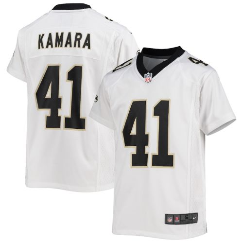 Alvin Kamara 41 New Orleans Saints YOUTH Game Jersey - White