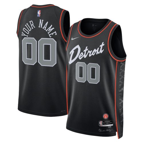 Detroit Pistons 2023/24 City Edition Swingman Custom Jersey - Black