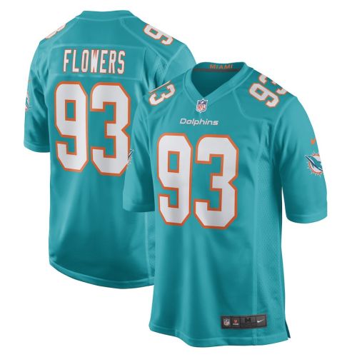 Trey Flowers Miami Dolphins Game Player Jersey - Aqua