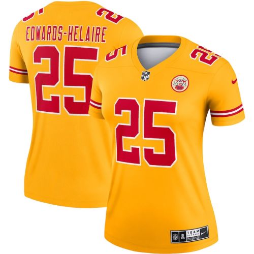 Clyde Edwards-Helaire 25 Kansas City Chiefs Women Inverted Legend Jersey - Gold