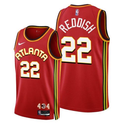 Cam Reddish 22 Atlanta Hawks 2022-23 Icon Edition Red Jersey - Men Jersey