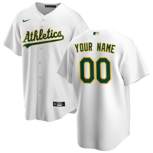 Oakland Athletics Home Custom Men Jersey - White