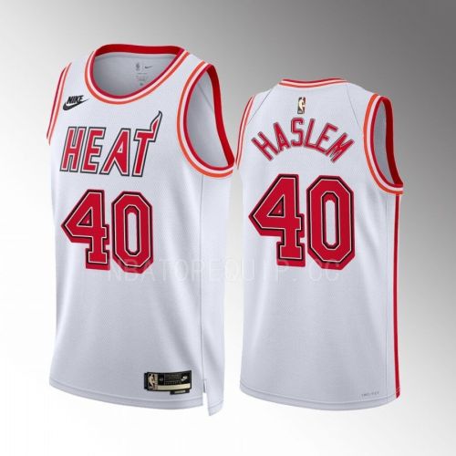 Miami Heat Udonis Haslem 40 2022-23 Classic Edition White Men Jersey Swingman