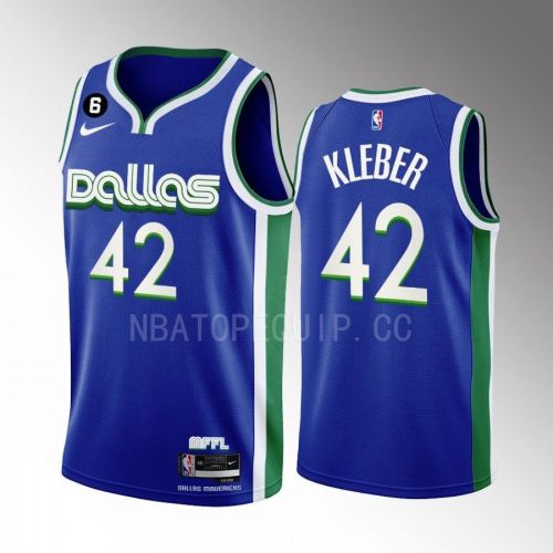 Dallas Mavericks Maxi Kleber 42 2022-23 City Edition Blue Men Jersey Swingman