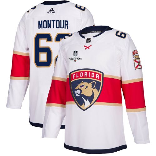 Florida Panthers Brandon Montour 62 Away 2023 Stanley Cup Champions Breakaway Men Jersey - White