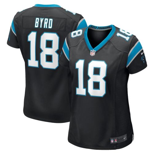 Damiere Byrd 14 Carolina Panthers Women's Game Jersey - Black