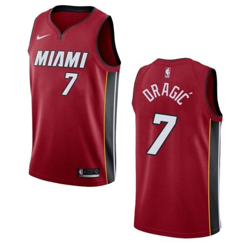 Men's Miami Heat 7 Goran Dragic Statement Swingman Jersey - Red